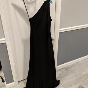 One shoulder gown cut on the bias